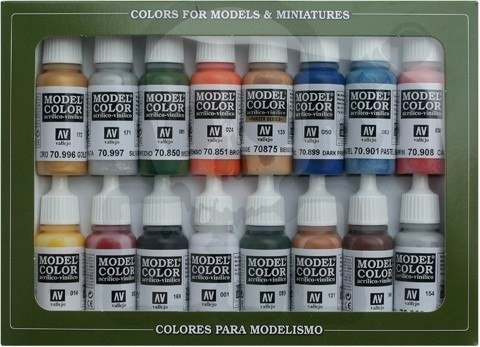 Vallejo 70101 Zestaw Model Color 16 farb - Folkstone Basics