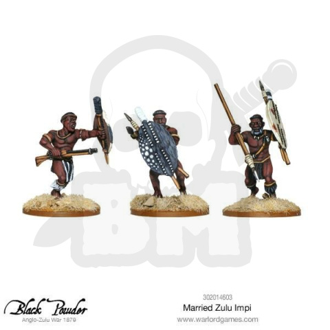 Zulusi wojownicy zuluscy 4 szt. Married Zulu Impi