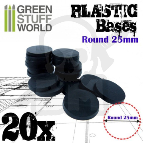 Plastic Bases 25 mm podstawki pod figurki 20 szt.