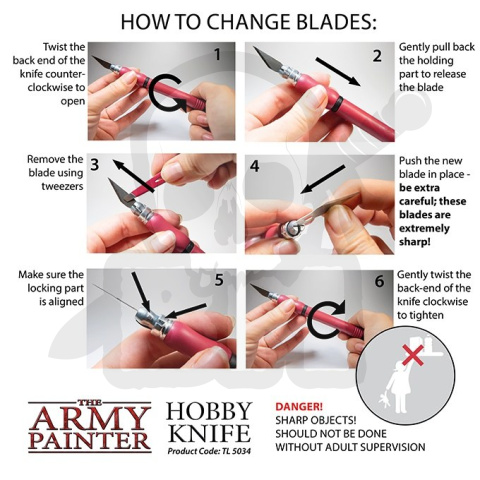 Army Painter Tool Hobby Knife - nóż i 5 ostrzy