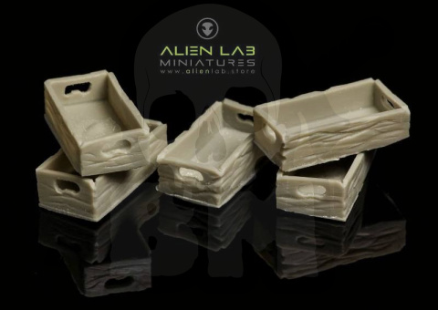 Wooden Crates - skrzynki 5 szt.