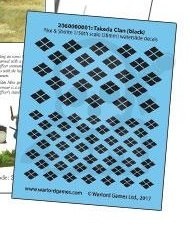 Decal sheet with Takeda clan markings - naklejki