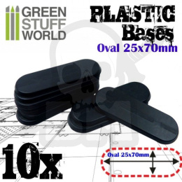 Plastic Oval Pill Base 25x70mm