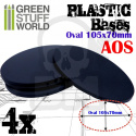 Plastic Oval Base 105x70mm podstawki pod figurki 4 szt.