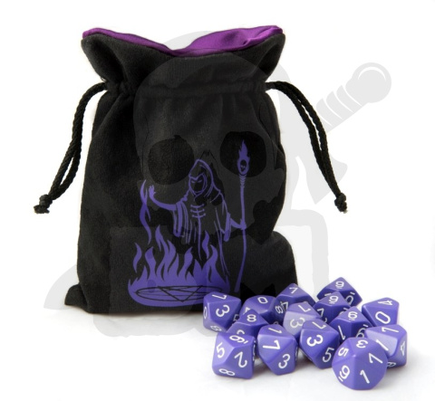 Sakiewka na kości Necromancer 15x12cm mieszek welurowy