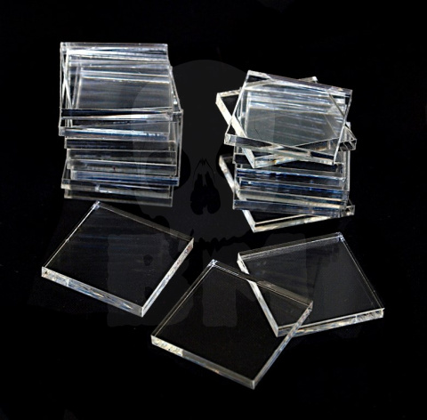 Acrylic Bases - Square 25 mm CLEAR x20