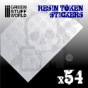 Resin Token Stickers 20mm 54 szt.