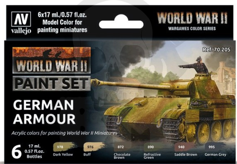 Vallejo 70205 Zestaw Model Color 6 farb - WWII German Armour