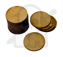 HDF Bases - Round 25 mm x20 Thickness: 1,5mm