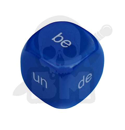 Prefixes Dice 16 mm kostka K6 językowa angielska przedrostki