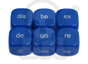 Prefixes Dice 16 mm kostka K6 językowa angielska przedrostki