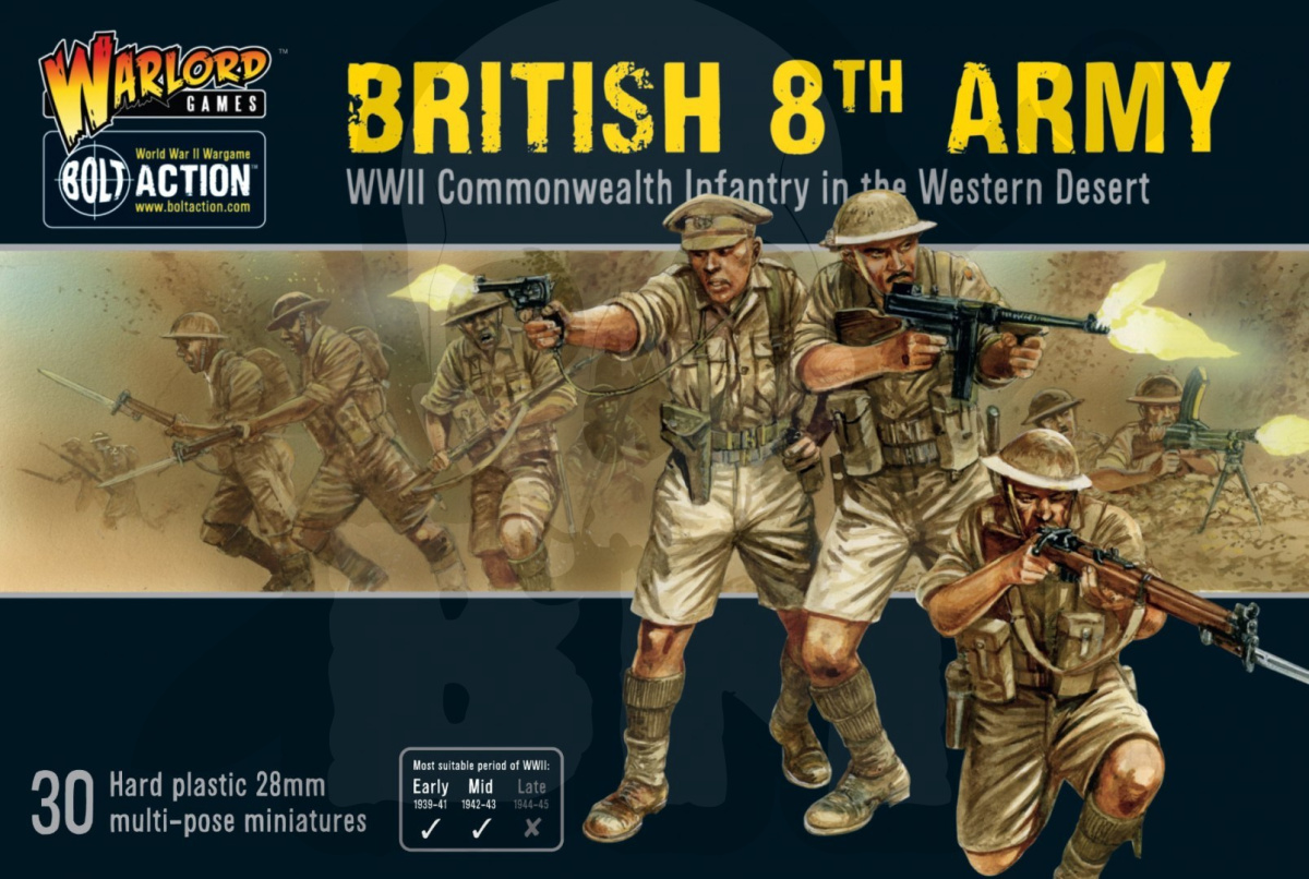 British 8th Army (plastic box) - 30 pieces