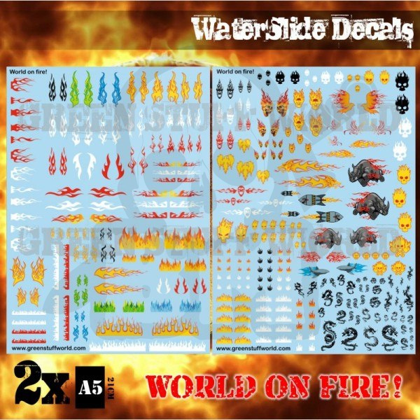Waterslide Decals - World On Fire!