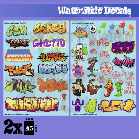 Decal Sheets - Train & Street Graffitis kalkomanie
