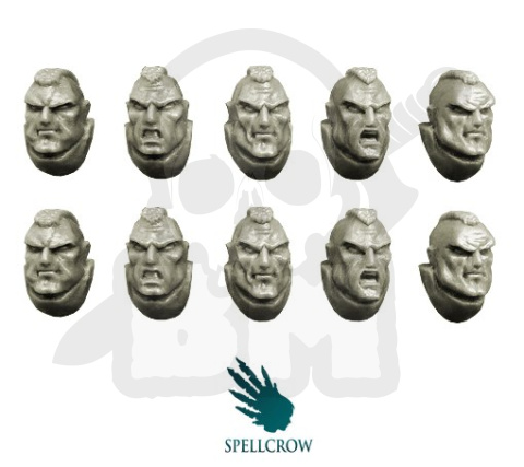 Głowy Kosmicznych Rycerzy Marines 10 szt. Space Knights Marines Heads WH40K