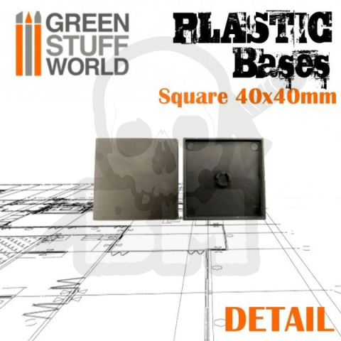 Plastic Bases 40x40 40 mm podstawki pod figurki 10 szt.