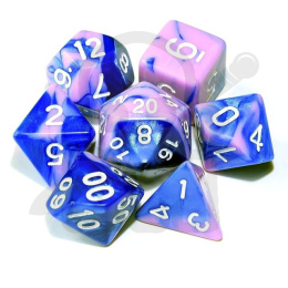 Set of 7 RPG dice 2Color -Pink/Blue d4 6 8 10 12 20 i 00-90