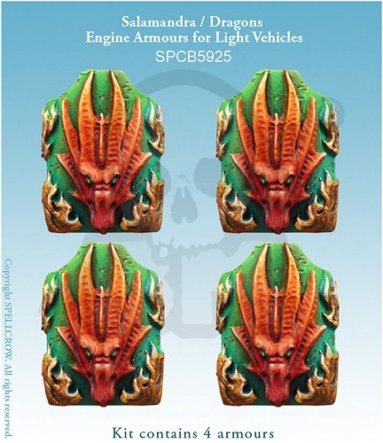 Pancerze Silników dla Lekkich Pojazdów Rycerzy Salamandry / Smoka Salamandra/Dragons Engine Armours 2 szt.