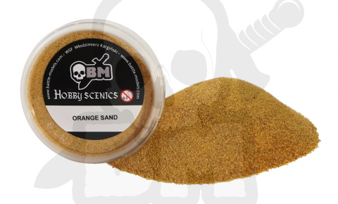 Posypka pomarańczowy piasek 0,4-1,4 mm do makiet - 155 ml