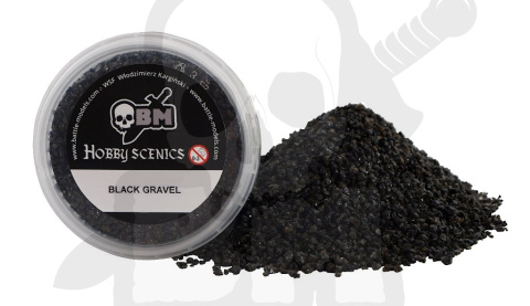 Posypka żwir czarny 1-3 mm do makiet - 155 ml