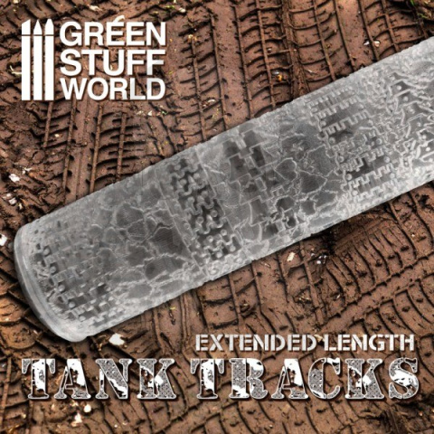 Tank Tracks Rolling Pin wałek do odciskania tekstur ślady gąsienic