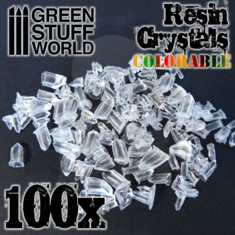Resin Crystals transparent colorables kryształki 100 szt.