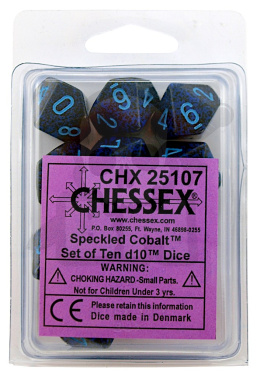 Kostki RPG K10 Chessex Speckled Cobalt 10 szt.