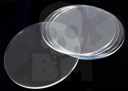 Acrylic Bases - Round 80 mm CLEAR x5