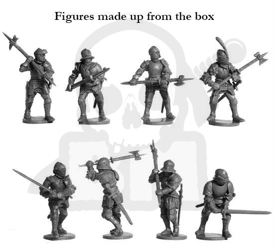 Foot Knights 1450-1500 Najemnicy rycerze żołnierze 38 figurek