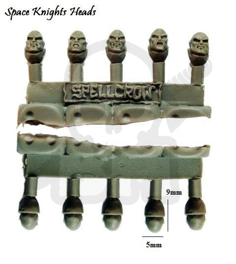 Głowy Kosmicznych Rycerzy Marines 10 szt. jak Space Marines Heads