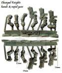 Ręce + ręce z bronią Wojowników Tzeentcha 6 szt. Changed Knights hands & rapid guns