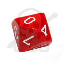Kość RPG K10 0-9 kostka do gry czerwona