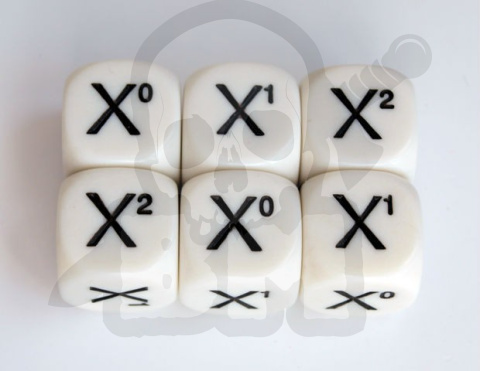 Kość K6 kostka matematyczna potęgi k3 Math Algebra Dice