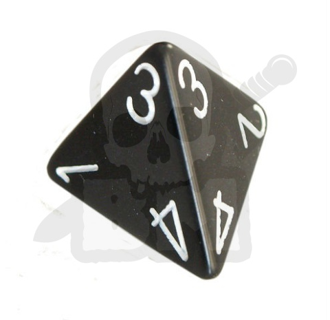 Kość RPG K4 kostka do gry czarna