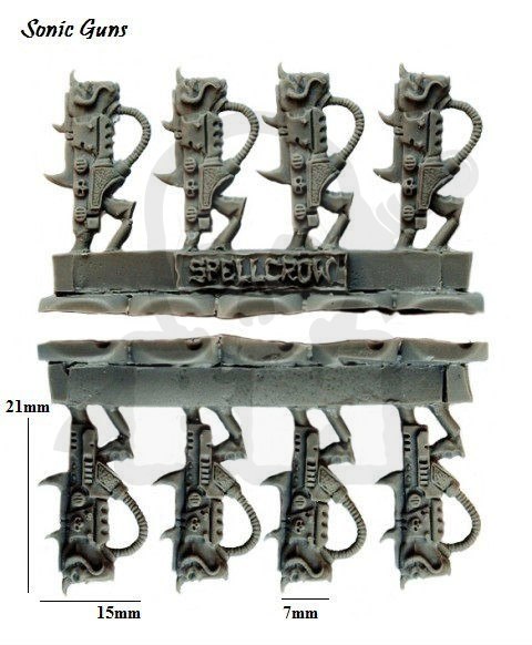 Karabin soniczny SF Sonic Gun Guns 4 szt. dla kosmicznych marines chaosu Warhammer Wh40000 chaos