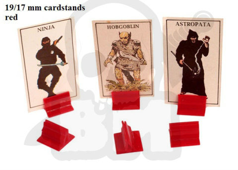 Podstawki pod karty czerwone kpl. 10szt. - card stand
