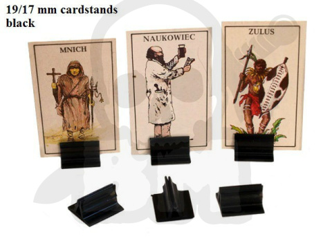 Podstawki pod karty prostokątne czarne kpl. 10szt. - card stand