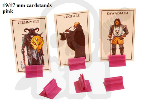 Podstawki pod karty różowe kpl. 10szt. - card stand