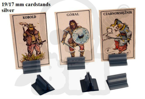Podstawki pod karty srebrne kpl. 10szt. - card stand
