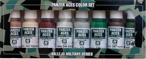 Vallejo 70129 Zestaw Panzer Aces 8 farb - 6 Skin, camouflage