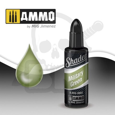Ammo Mig 0865 Farba cieniująca Military Green Shader