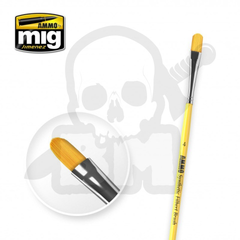Ammo Mig 8595 4 Synthetic Filbert Brush pędzelek syntetyczny
