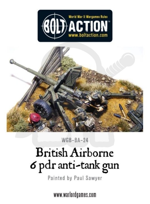 BOLT ACTION British Para 6 Pounder ATG + Crew