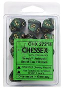 Kostki Chessex K10 Scarab Jade/gold 10 szt.