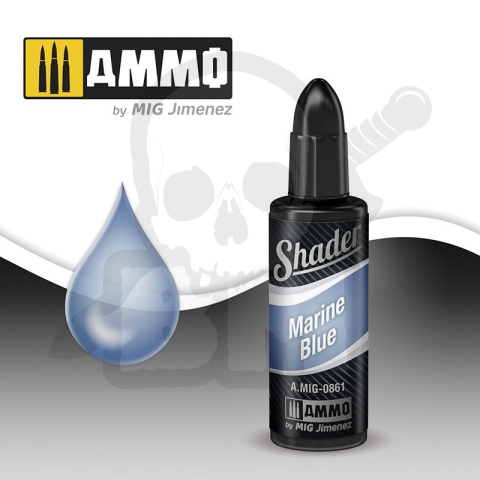 Ammo Mig 0861 Farba cieniująca Marine Blue Shader