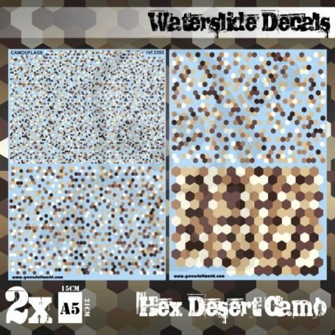 Decals Sheets Hex Desert Camo - kalkomanie