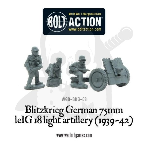 Bolt Action Blitzkrieg German 75mm LeiG 18 lekka armata piechoty 1939-42