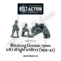 Bolt Action Blitzkrieg German 75mm LeiG 18 lekka armata piechoty 1939-42