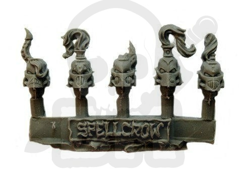 Główki wojowników Slaanesha 10 szt. jak Chaos Space Marines Heads Pleasure Knights Helmets Warhammer