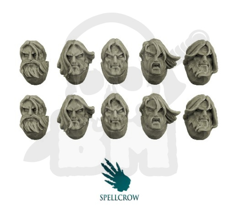 Głowy Kosmicznych Rycerzy 10 szt. Space Marines WH40K Knights heads